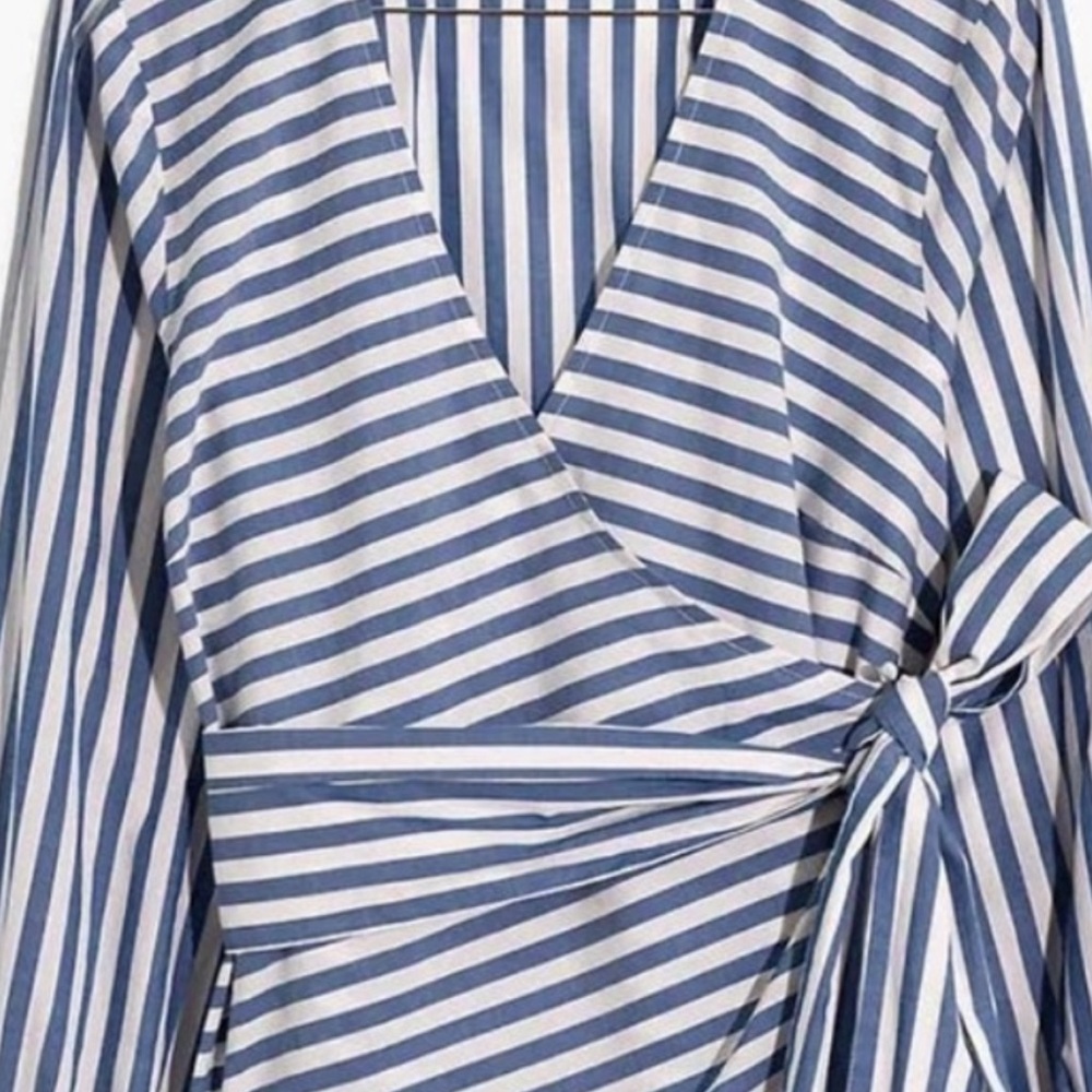 Madewell Blue and White Striped shirt